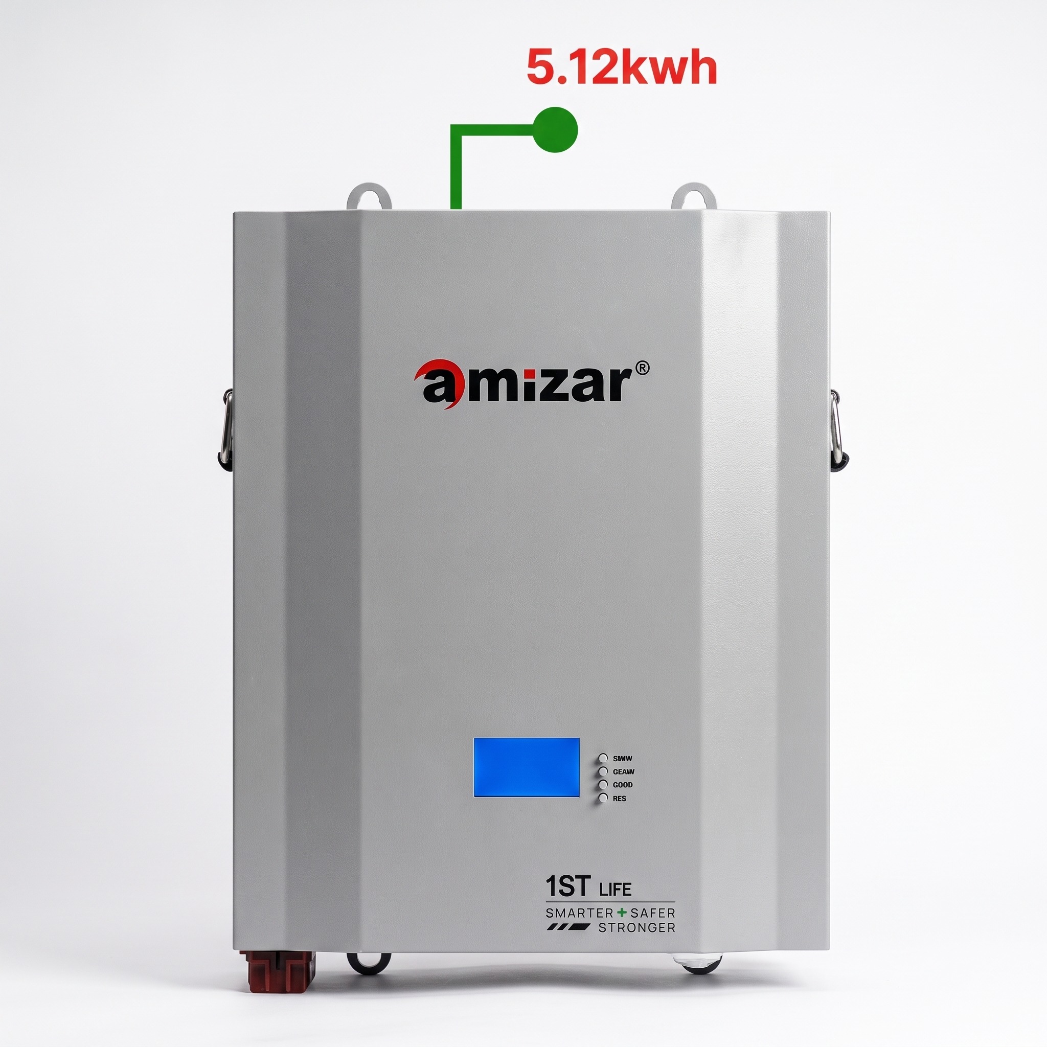 Amizar 51.2V 100Ah 5.12kWh LiFePO4 Lithium Solar Battery
