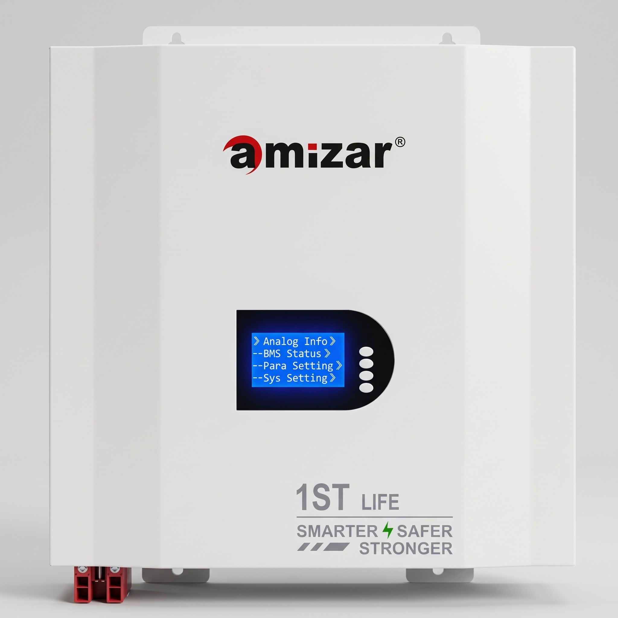 Amizar 25.6V 100Ah 2.56kWh LiFePO4 Lithium Solar Battery